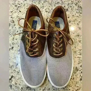 Polo Ralph Lauren Vaughn Linen Saddle Sneaker